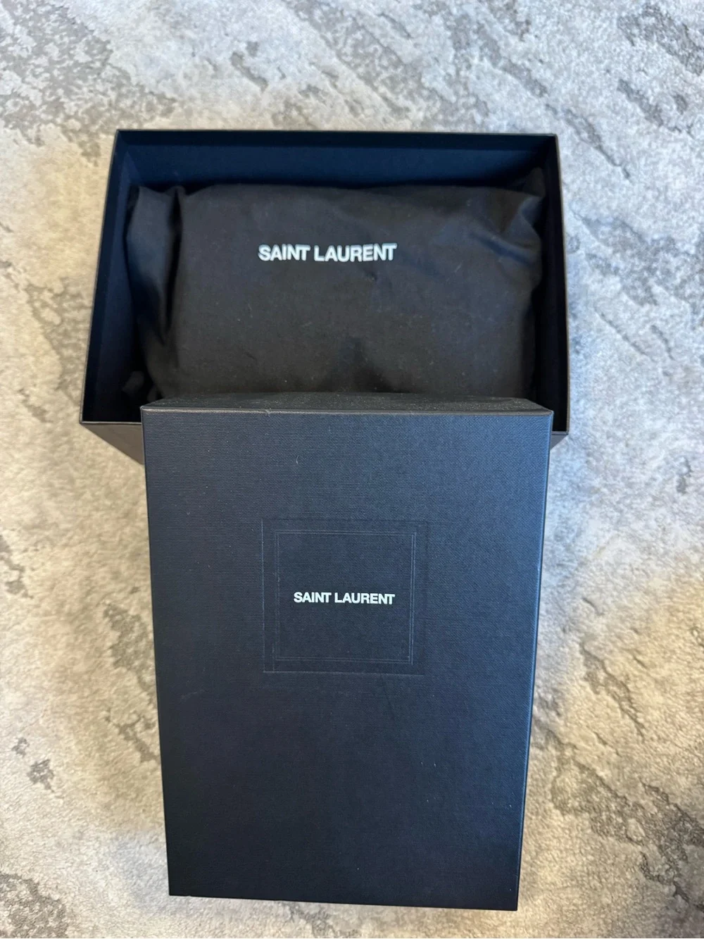 Yves Saint Laurent Black Quilted Leather Puffer Clutch with Gold YSL Logo - Picture 10 of 14